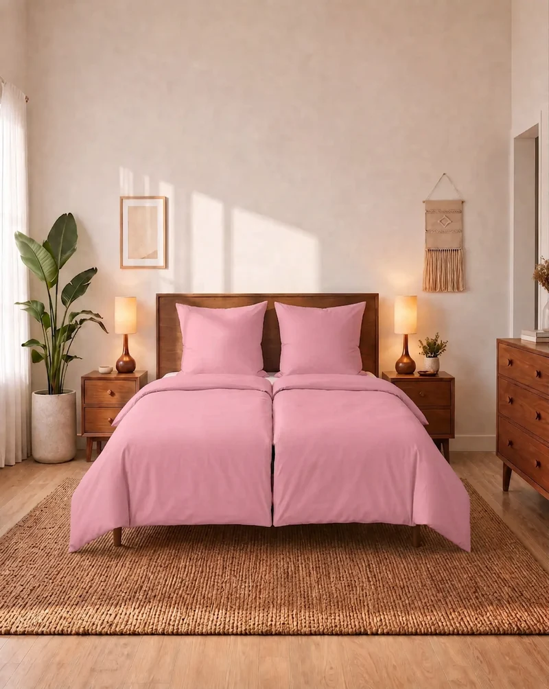 Zelesta Comfort Uni Nahtlose Bettdecke - Altrosa