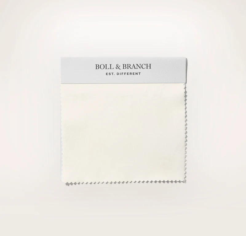 Percale Vintage Washed Fabric Swatch - Vintage Cream