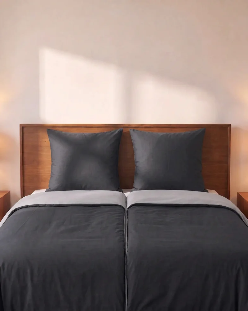 Zelesta Comfort Duo Nahtlose Bettdecke - Grau & Anthrazit