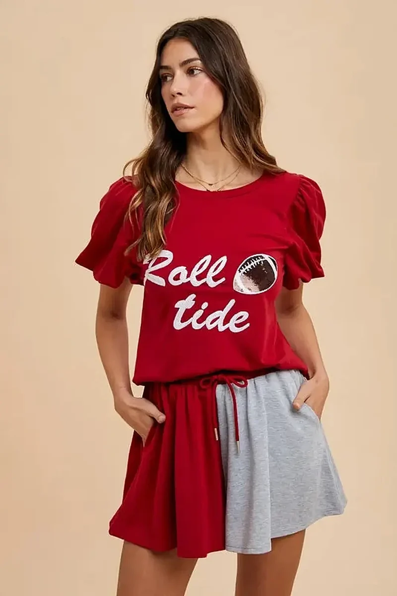 Color Block Flare Shorts - Zachte French Terry-stof, trekkoord, zakken, sportieve chique stijl