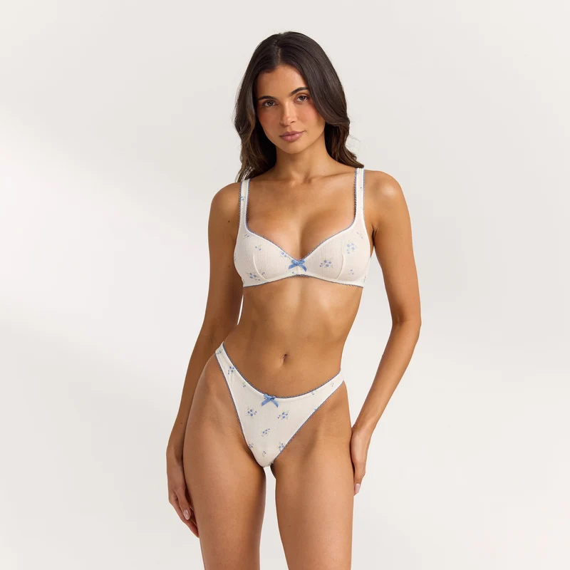 Pointelle Bralette - Ditsy Bloemenprint