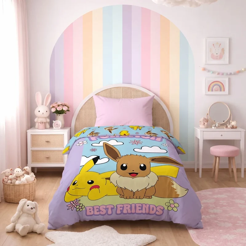 Kids Bettdecke - Pokémon - Pikachu & Eevee