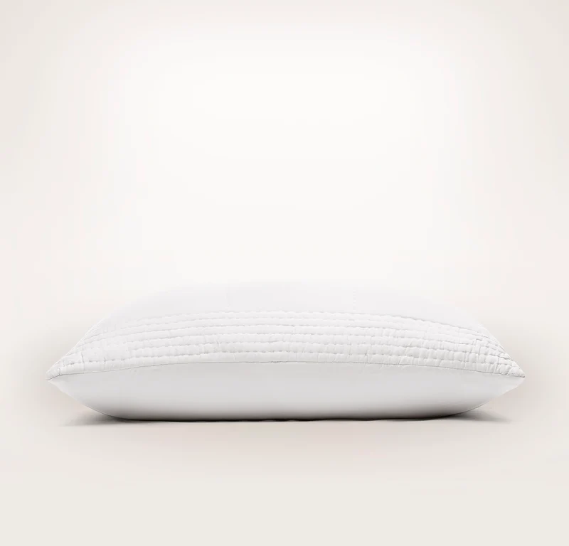 Signature Handstitched Quilted Sham - White