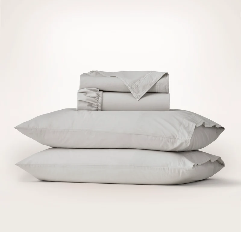 Percale Vintage Washed Sheet Set - Vintage Mist