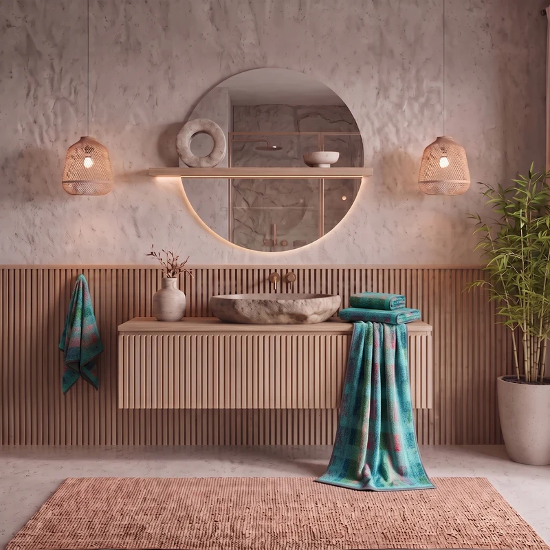 Telo Bagno Scotland Moderno in Spugna 500 gr/mq