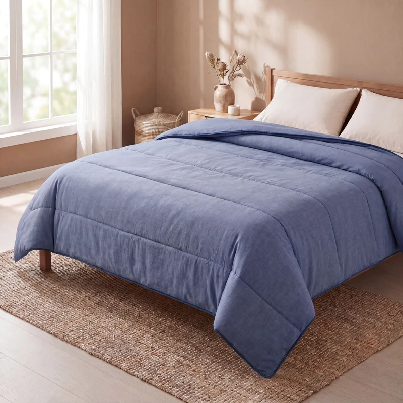 Zelesta Comfort Structure Sommerbettdecke - Denim