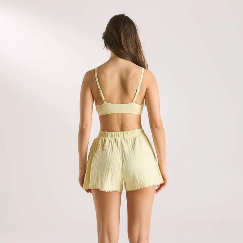 Pointelle Bralette - Boterbloem Geel