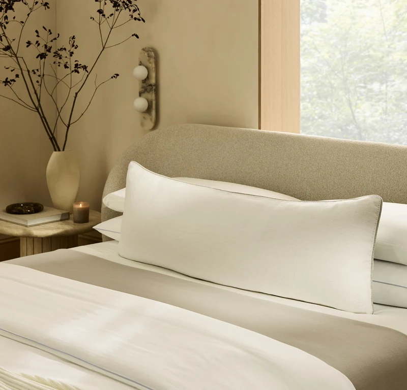 Threadmark Pillow Cover (Grand Lumbar) - Soft White/Melange Natural