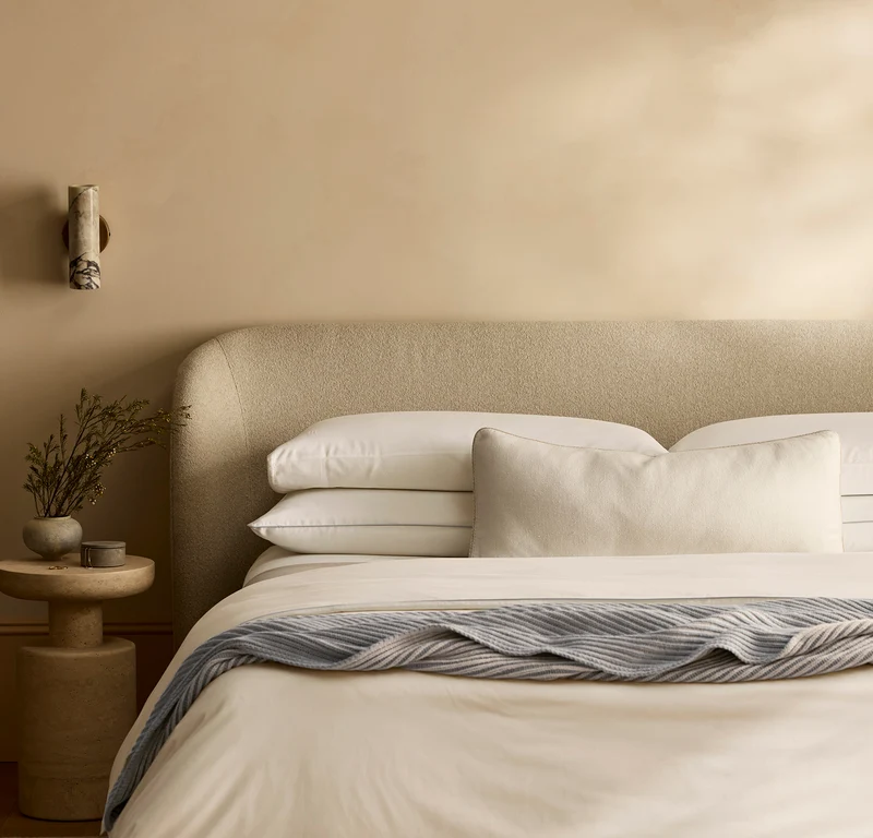 Threadmark Pillow Cover (Lumbar) - Soft White/Melange Natural