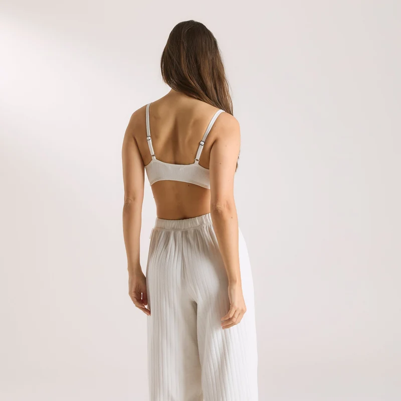 Pointelle Bralette - Crème