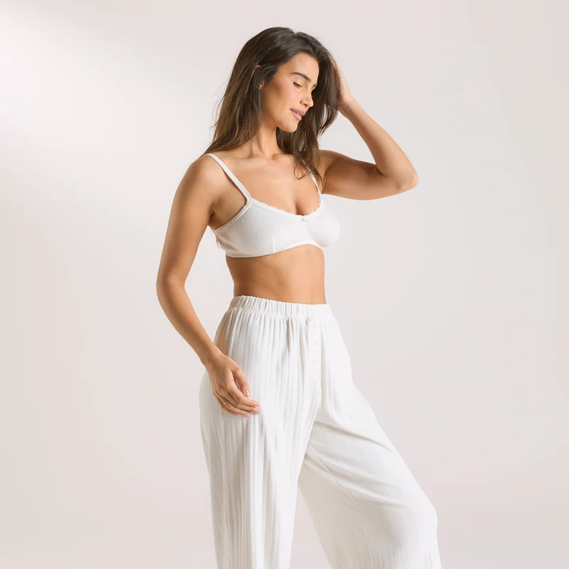 Pointelle Bralette - Crème