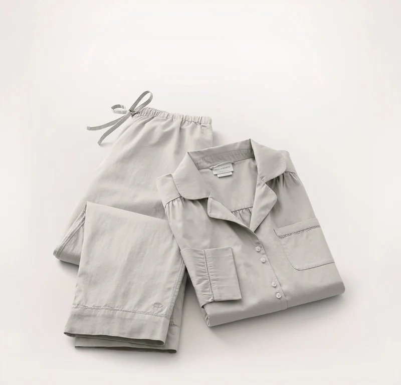 Signature Long Sleeve & Pants Pajama Set - Pewter
