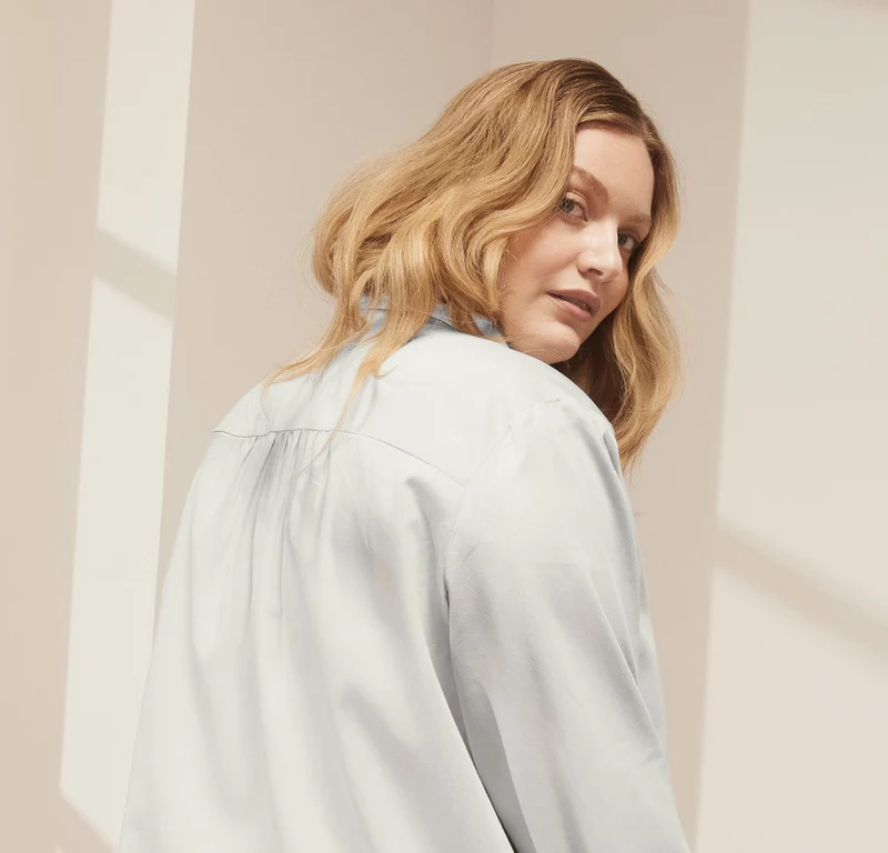 Signature Long Sleeve & Pants Pajama Set - Sky