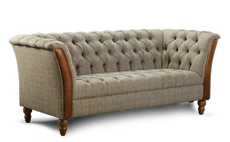 Casa Padrino Luxus Chesterfield Sitzbank Cezar 130 x 45 x H. 45 cm - Elegante Wohnzimmer Sitzbank mit Echtleder - Chesterfield Wohnzimmer Möbel