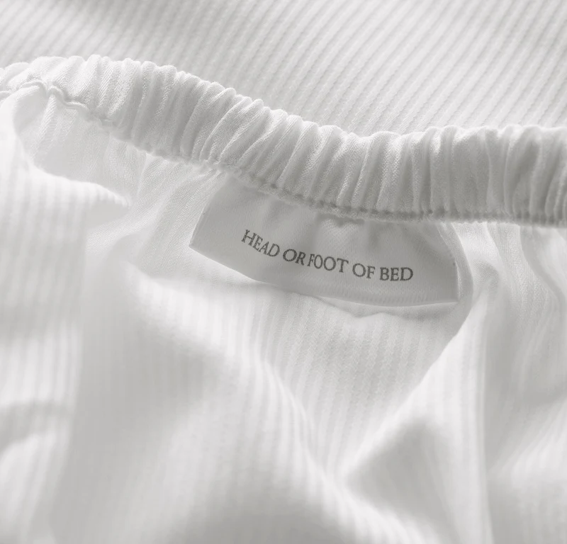 Signature Hemmed Sheet Set - White Textured Stripe