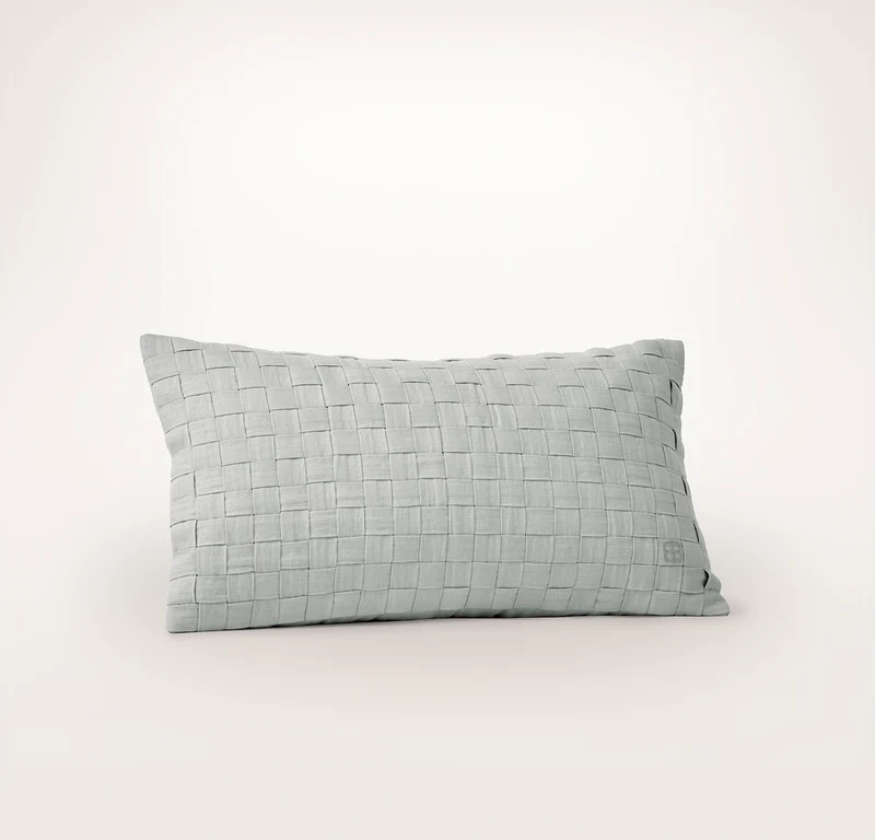 Linen Woven Icon Pillow Cover (Petite Lumbar) - Melange Shore