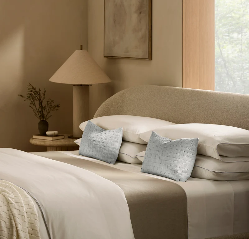 Linen Woven Icon Pillow Cover (Petite Lumbar) - Melange Shore