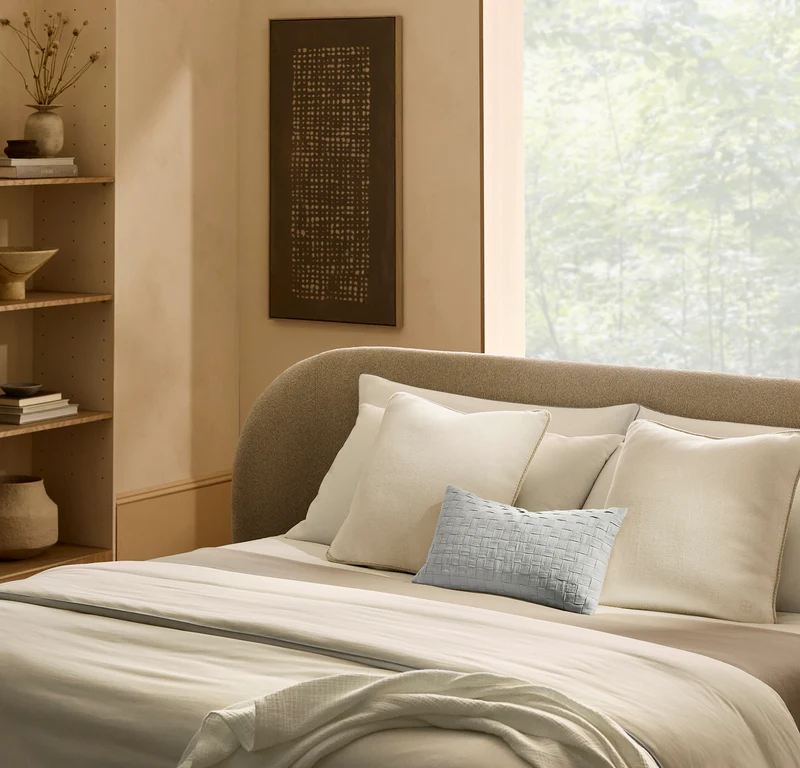 Linen Woven Icon Pillow Cover (Petite Lumbar) - Melange Shore
