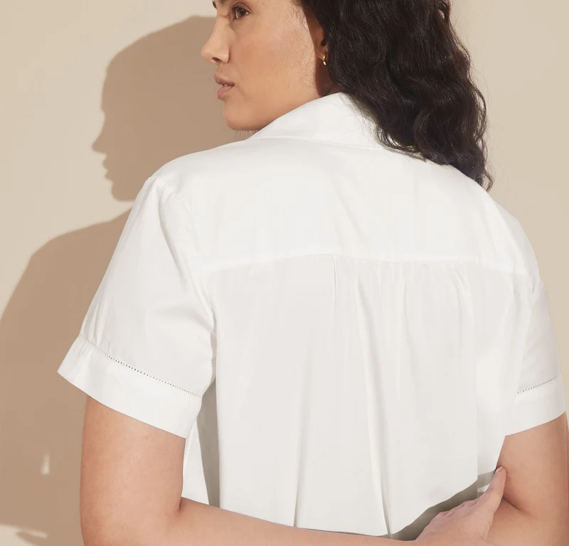 Signature Pajama Set - Short Sleeve & Pants - White