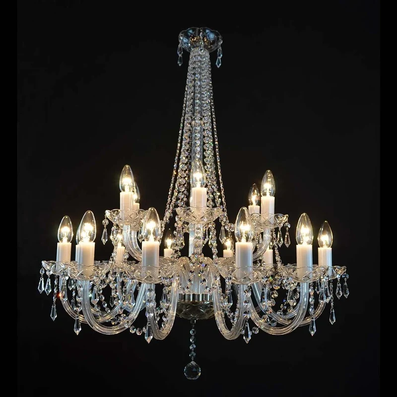 Casa Padrino Luxus Barock Kristall Kronleuchter Gold Ø 75 x H. 90 cm - Prunkvolle Messing Kronleuchter mit böhmischem Kristallglas - Barock Möbel - Edel & Prunkvoll