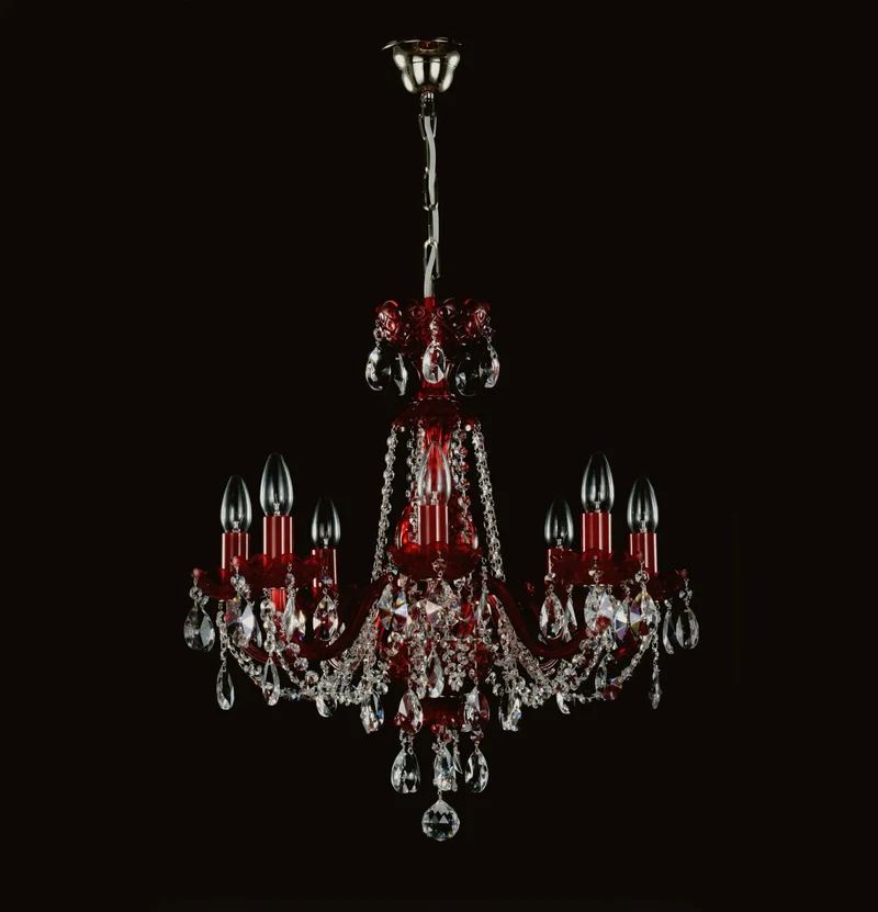 Casa Padrino Luxus Barock Kristall Kronleuchter Silber Ø 57 x H. 55 cm - Prunkvolle Messing Kronleuchter mit böhmischem Kristallglas - Barock Möbel - Edel & Prunkvoll
