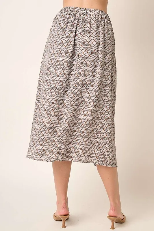 Mittoshop bedrukte midi-rok