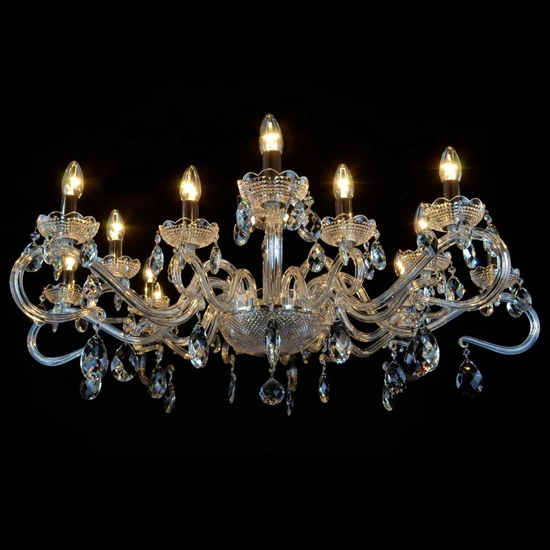Casa Padrino Luxus Barock Kristall Deckenleuchte Silber Ø 107 x H. 42 cm - Prunkvolle Messing Deckenleuchte mit böhmischem Kristallglas - Barock Möbel - Edel & Prunkvoll