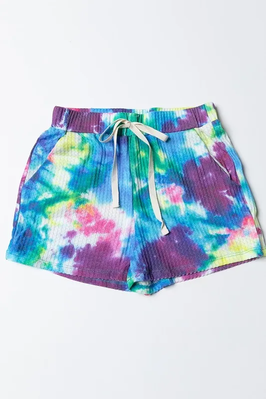 BiBi Tie Dye Casual Shorts van French Terry