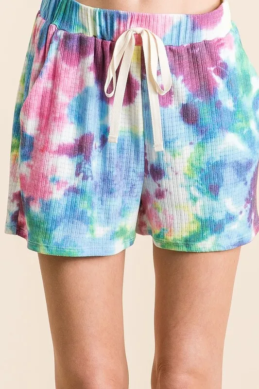 BiBi Tie Dye Casual Shorts van French Terry