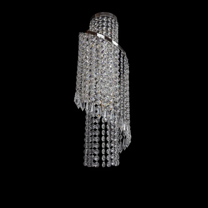 Casa Padrino Luxus Kristall Hängeleuchte Silber Ø 18 x H. 45 cm - Prunkvolle Messing Hängeleuchte mit böhmischem Kristallglas - Barock Möbel - Edel & Prunkvoll