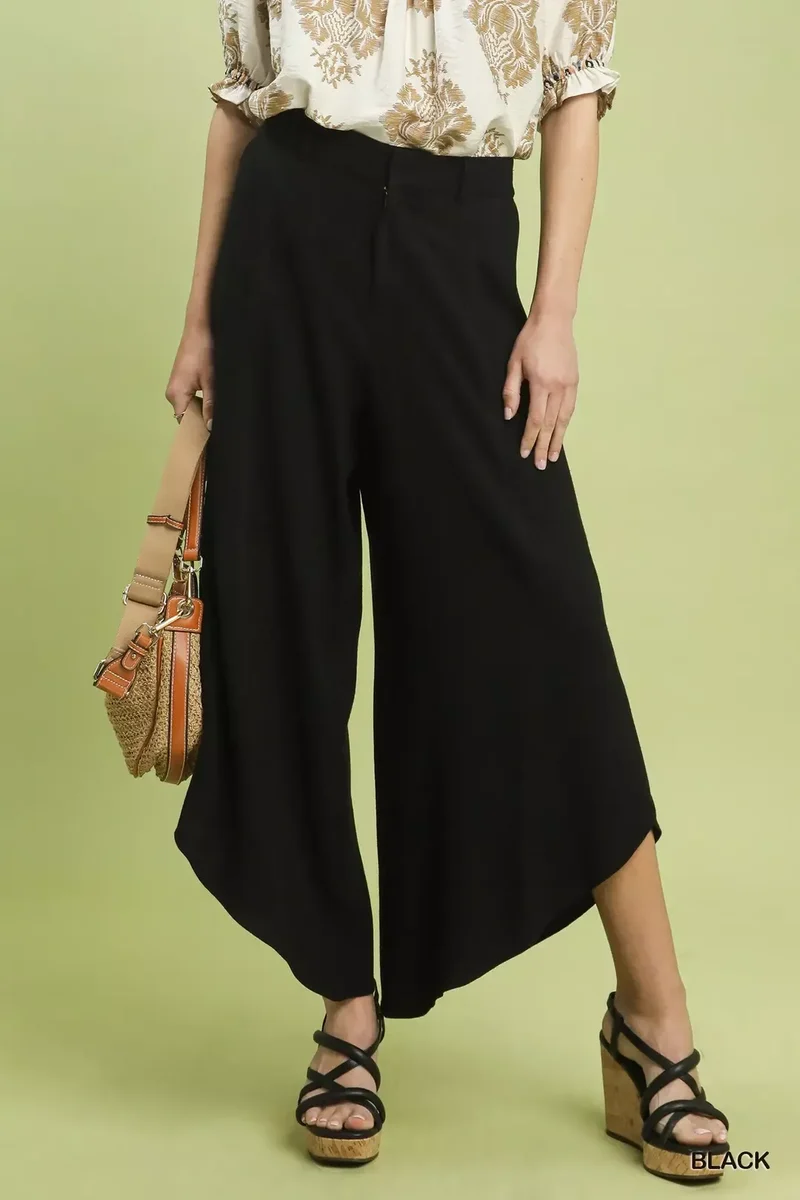 Umgee Flowy Asymmetrische Hem Wijde Broek