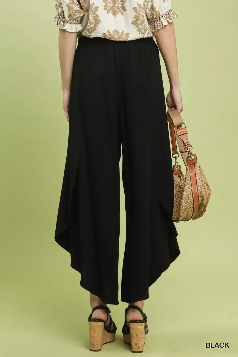 Umgee Flowy Asymmetrische Hem Wijde Broek