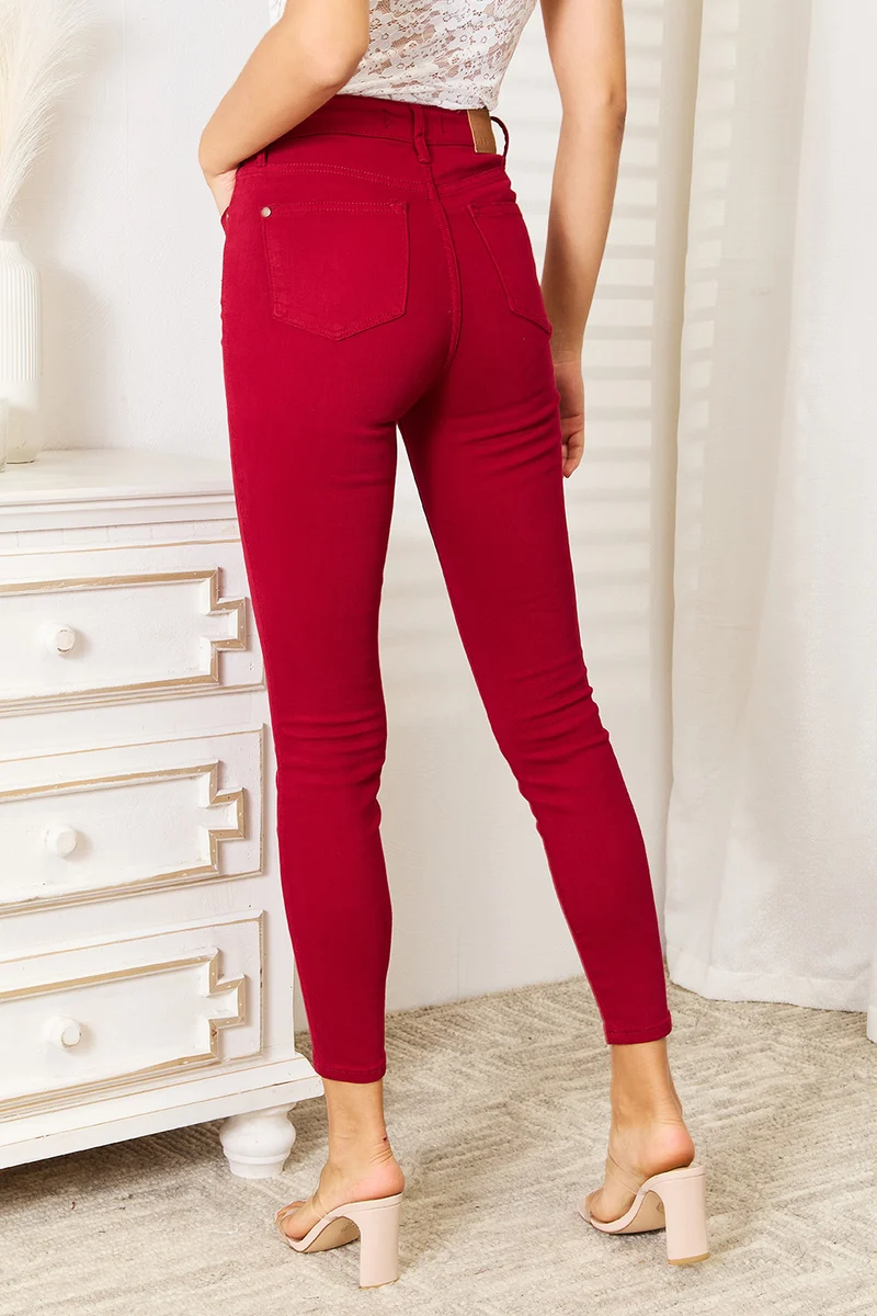 Judy blauwe skinny jeans met hoge taille en buikcontrole