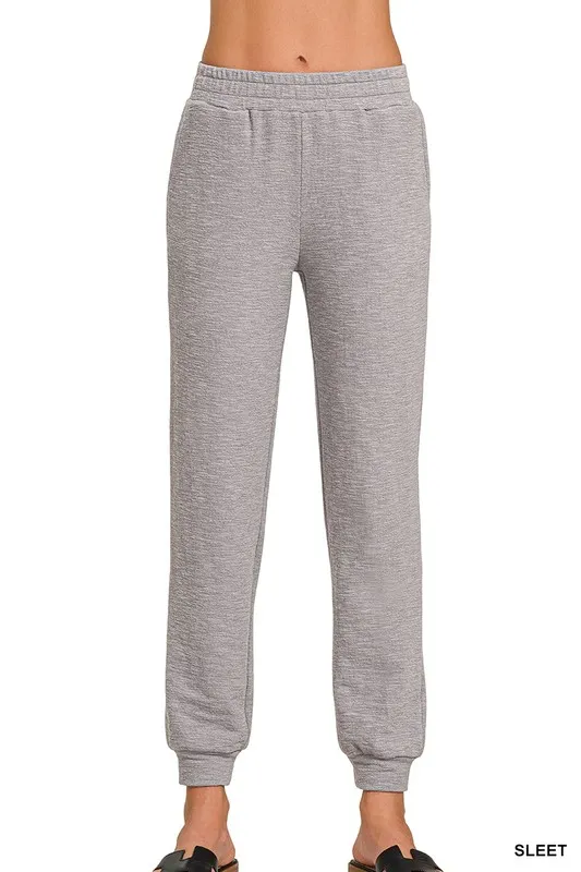 Zenana katoenen slub joggingbroek