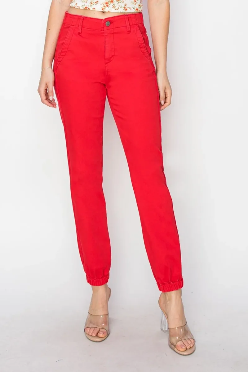 RISEN Joggingbroek met hoge taille, volledige maat