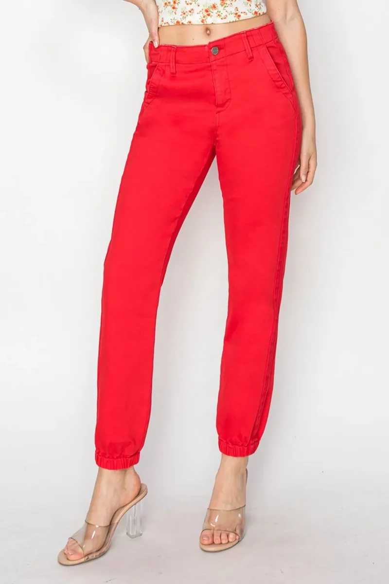 RISEN Joggingbroek met hoge taille, volledige maat