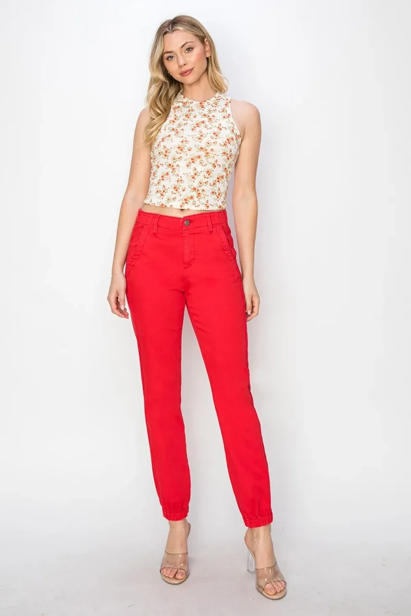 RISEN Joggingbroek met hoge taille, volledige maat