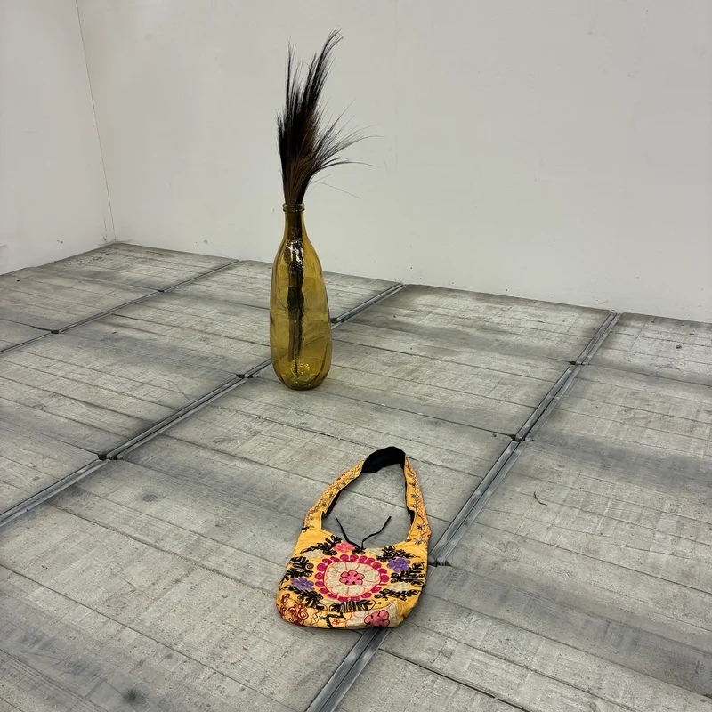 Orient Umhängetasche Suzani Handtasche Bestickt Gelb Bunt Tasche Gebraucht