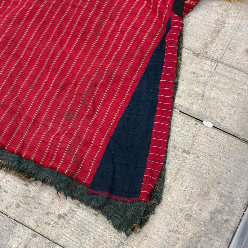 Orientalisches Gewand Wandbehang Kleid Tunika Rot Gestrift Gebraucht
