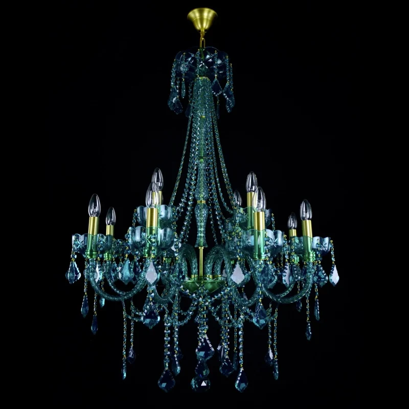 Casa Padrino Luxus Barock Kristall Kronleuchter Gold Ø 80 x H. 107 cm - Prunkvolle Messing Kronleuchter mit böhmischem Kristallglas - Barock Möbel - Edel & Prunkvoll