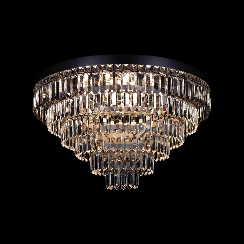 Casa Padrino Luxus Kristall Kronleuchter Silber Ø 60 x H. 43 cm - Prunkvolle Messing Kronleuchter mit böhmischem Kristallglas - Barock Möbel - Edel & Prunkvoll