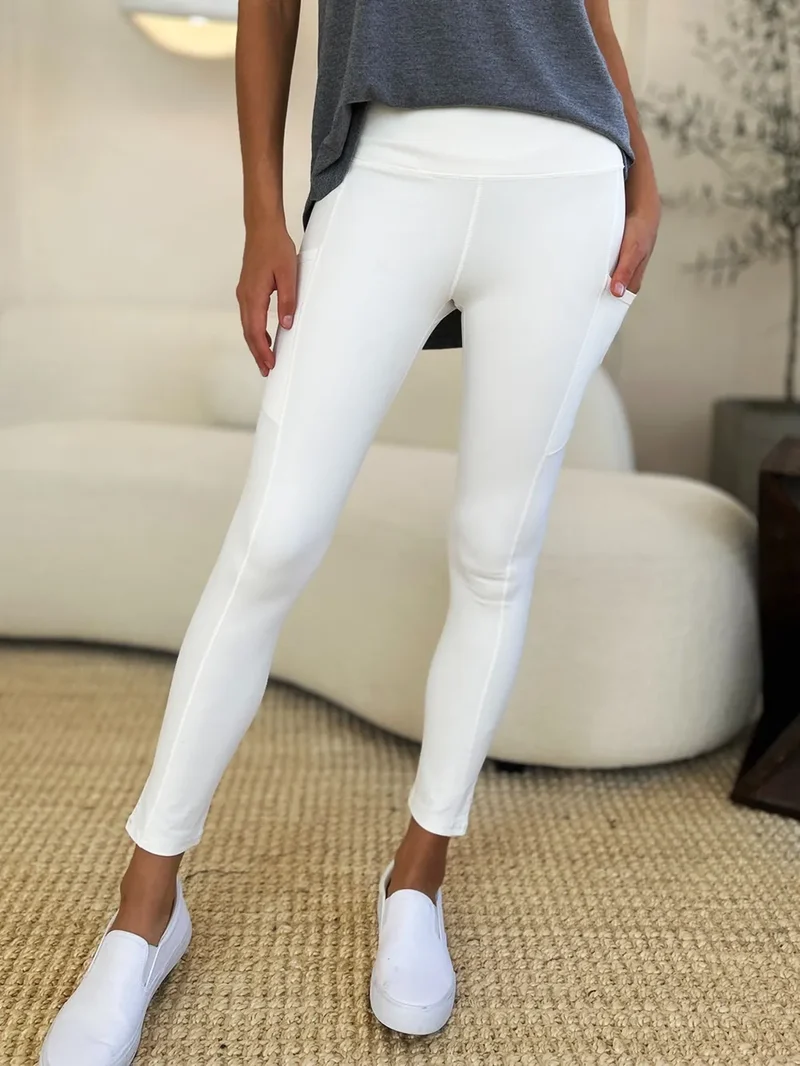 Sportlegging met wijde tailleband