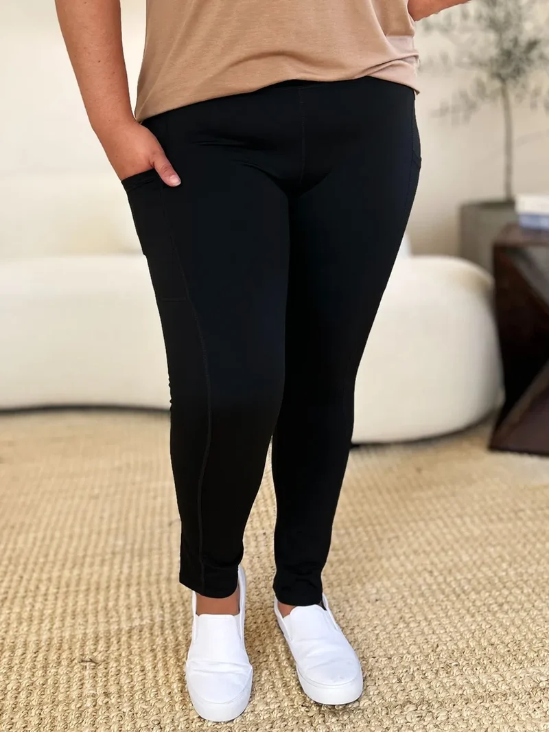 Sportlegging met wijde tailleband
