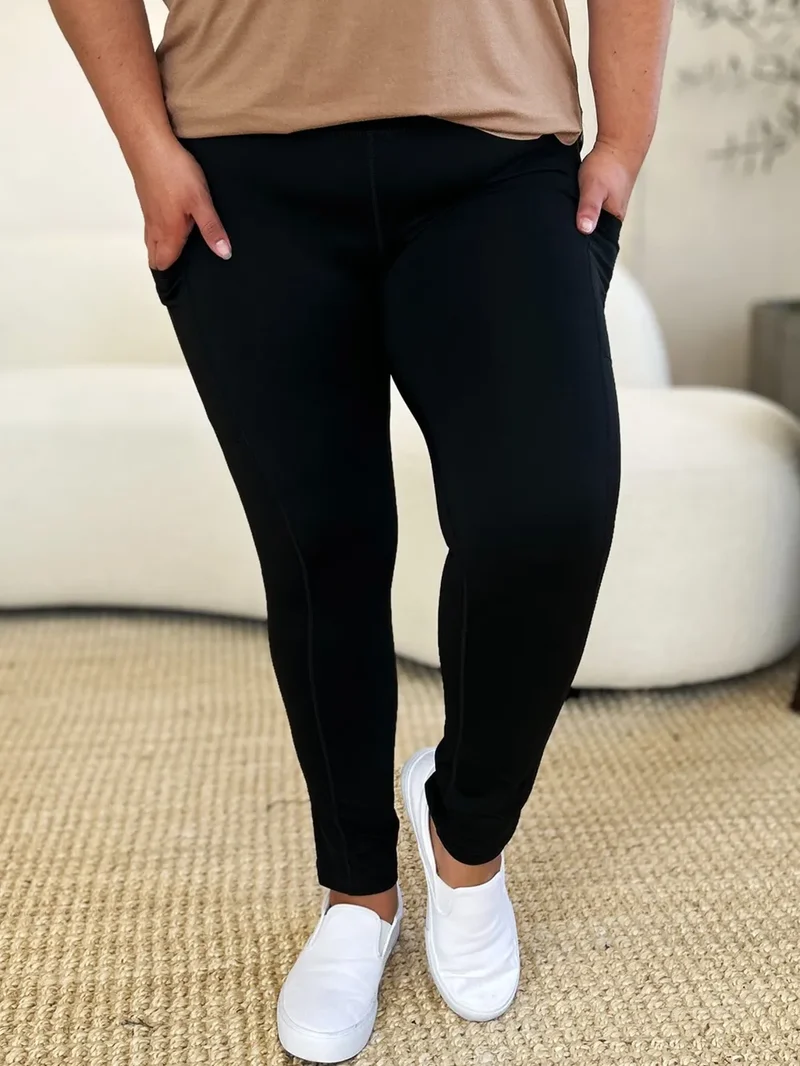 Sportlegging met wijde tailleband