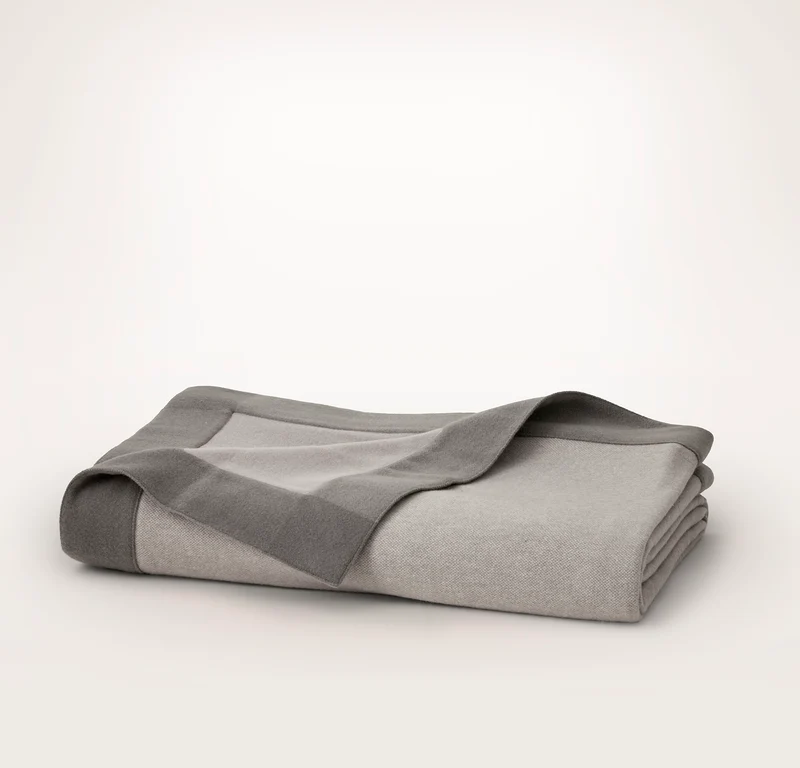 Fine Merino Wool Bed Blanket - Pewter