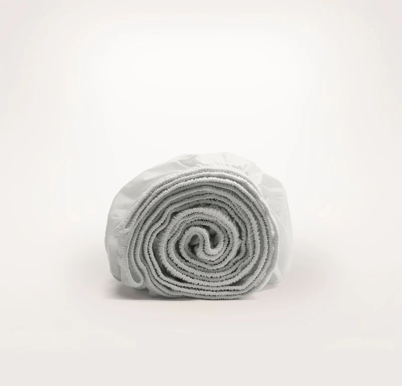 Percale Hemmed Fitted Sheet - Mist