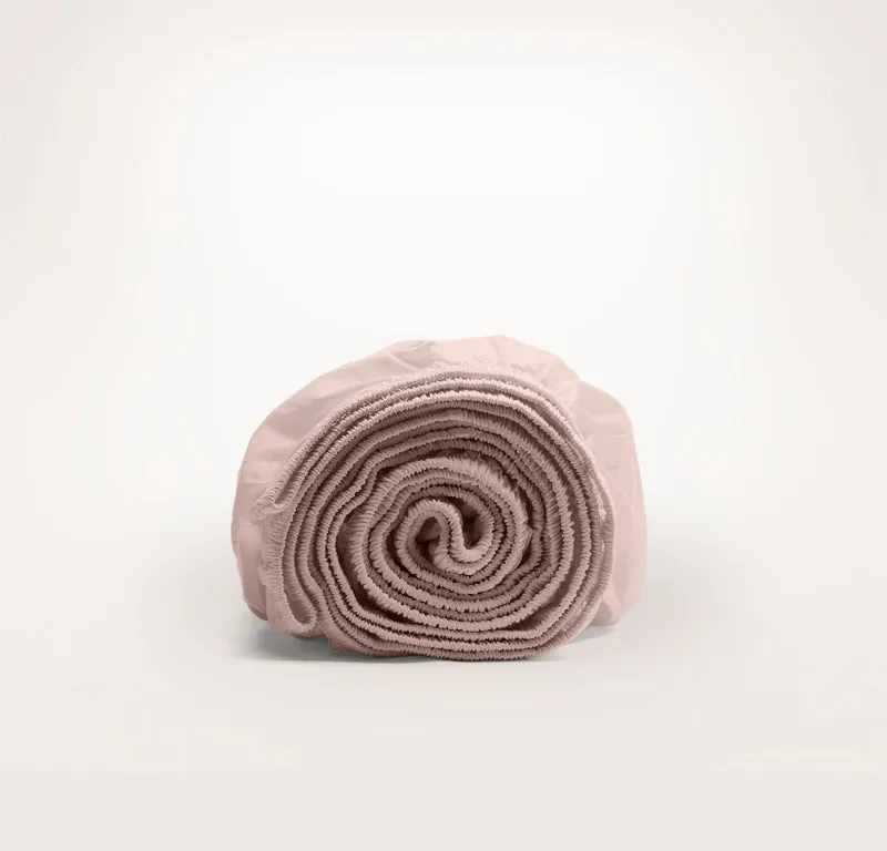 Percale Hemmed Fitted Sheet - Dusty Rose