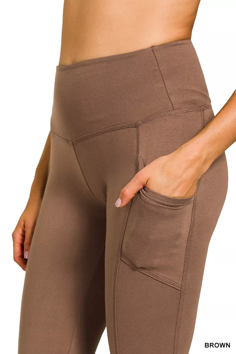 Zenana geborstelde Dty microvezel flared broek