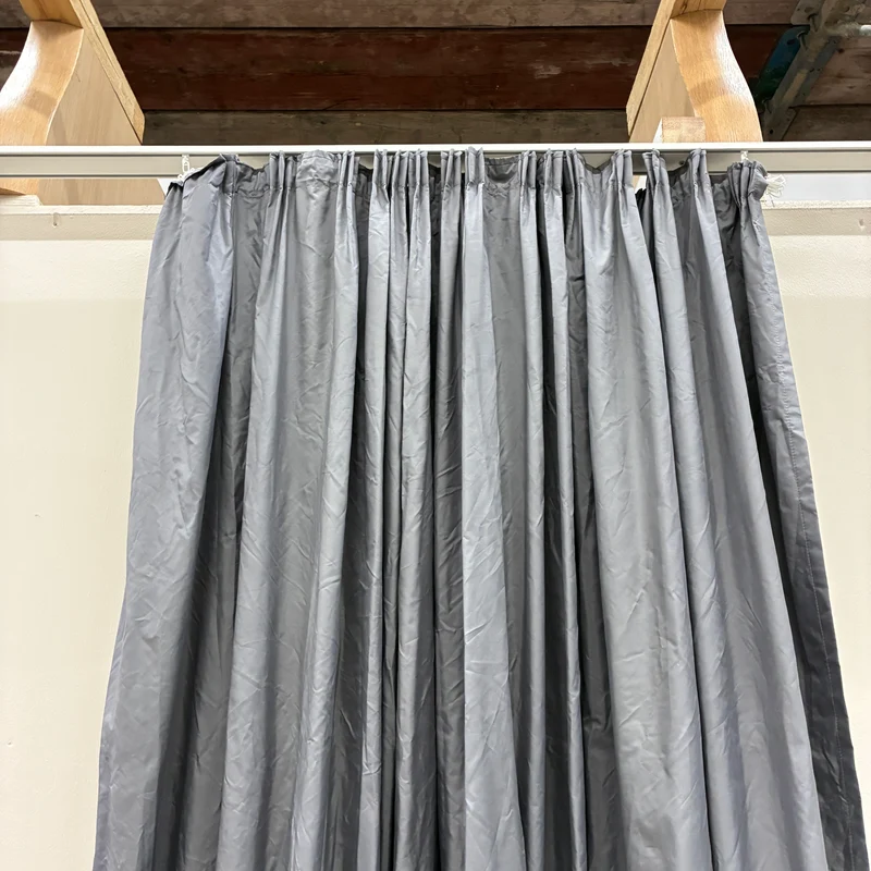 Gardine Silber 175x160 beidseitig gerafft Verdunkler Vorhang Gebraucht