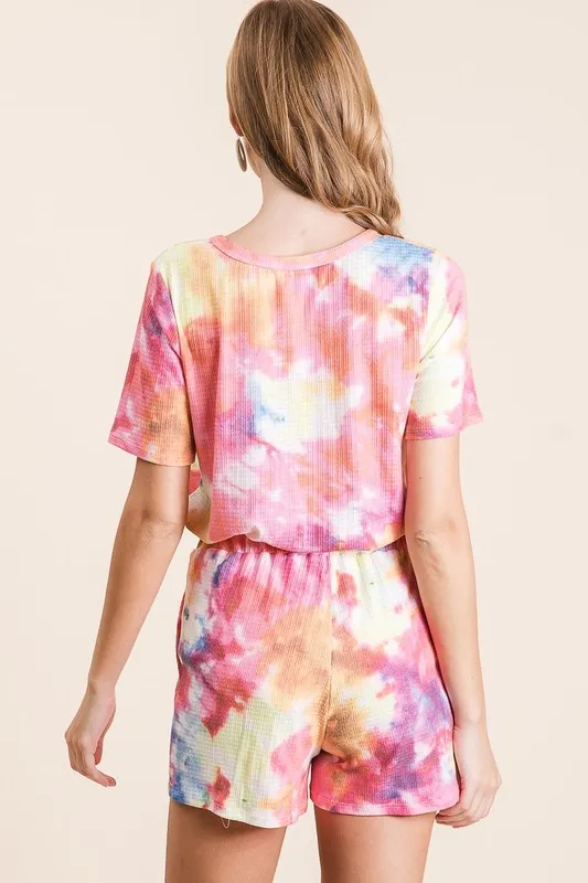 BiBi Tie Dye Casual Shorts van French Terry